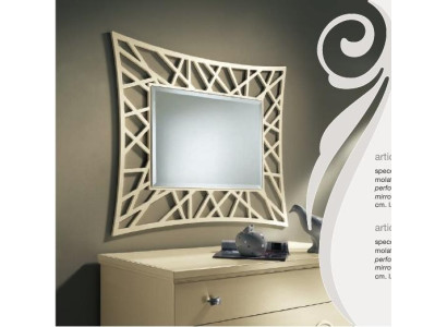 Spiegel Hängespiegel Holz Modern Wandspiegel Möbel Spieglein Design 90x90 Neu