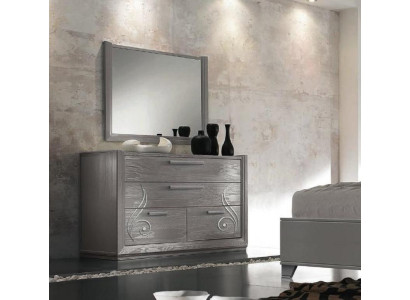 Kommode Spiegel Schrank Luxus Kommoden Schrank Regal Konsole Möbel Set 2tlg.