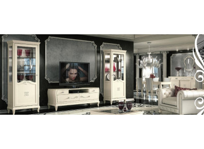 Luxus rtv Set Wohnzimmer Vitrine tv Modern Holz Möbel Schrank Stil Schränke 3tlg