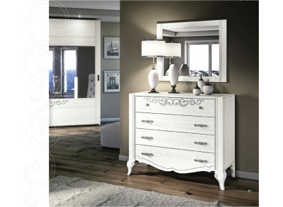 Luxus Set 2tlg. Kommode Spiegel Gruppe Holz Konsole Kommoden Schrank Modern Neu