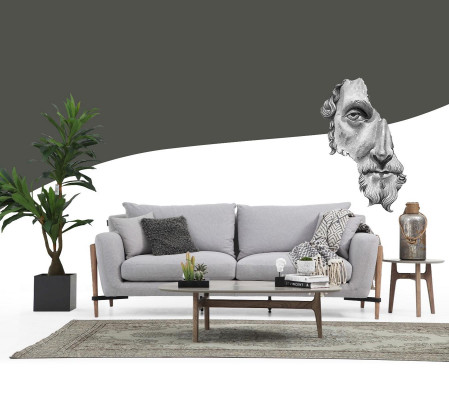 Viersitzer Sofa 4 Sitzer Stoff Sofas Modern Design Wohnzimmer Grau