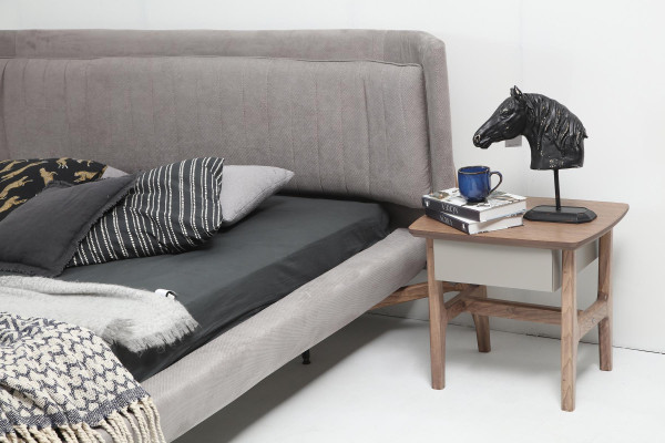 Nachttisch Nachtschränkchen Holz Modern Tisch Braun Schlafzimmer Neu