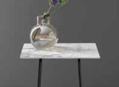 Beistelltisch Edelstahl Arbeitsplatte Marmor Kaffeetisch Design Wohnzimmertisch