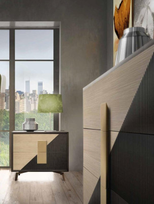 Luxus Nachttisch Konsolen Beistelltisch Holz Möbel Schlafzimmer Braun Metall Neu