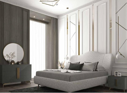 Luxus Bett Holz Betten Bettrahmen Grau Doppel Bettgestell Betten Doppelbetten