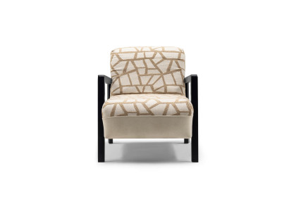 Sessel Ohrensessel Stoffsessel Beige Polster Wohnzimmer Einsitzer Sitz