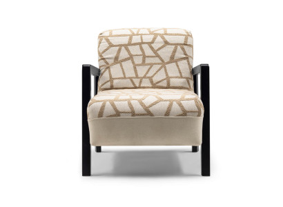 Sessel Ohrensessel Stoffsessel Beige Polster Wohnzimmer Einsitzer Sitz