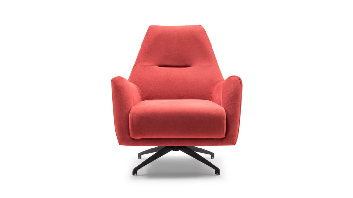 Wohnzimmer Sessel Ohrensessel Stoffsessel Rot Polster Einsitzer Sitz