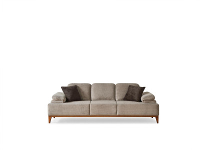 Dreisitzer Sofa 3 Sitzer Stoffsofa Polstersofa Beige Couch Moderne