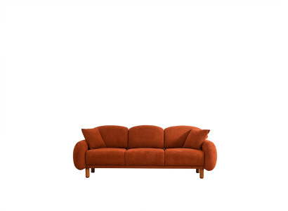 Polstersofa Orange Dreisitzer Sofa 3 Sitzer Stoffsofa Couch Moderne