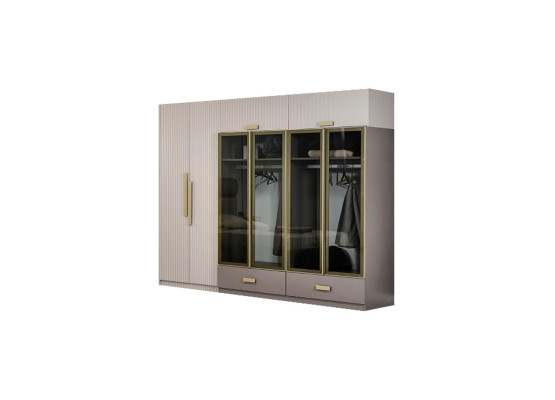Kleiderschrank Holzschrank Schrank Holz Beige Schlafzimmer Moderne