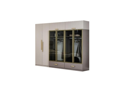 Kleiderschrank Holzschrank Schrank Holz Beige Schlafzimmer Moderne