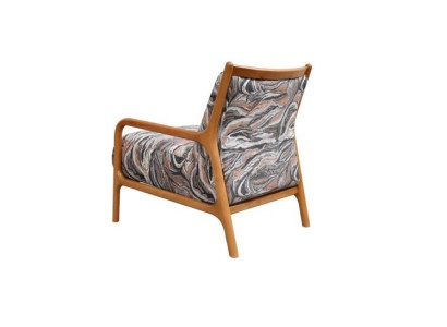 Sessel Klassischе Polstersessel Stoffsessel Stoff Holz Braun Einsitzer