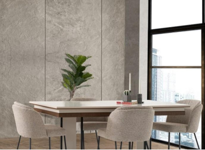 Komplette Beige Esszimmer Garnitur Designer Essgruppe Holztisch Stühle