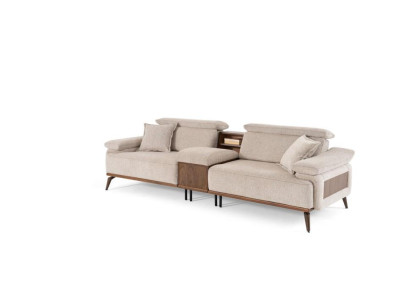 Wohnzimmer Viersitzer Luxuriöses Polstersofa Stoffcouchen Textil Möbel