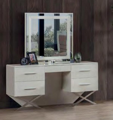 Weißer 4-türiger Luxus Schminktisch Schlafzimmer Stilvolle Holz Möbel