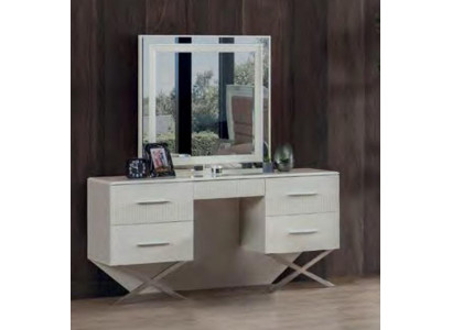 Weißer 4-türiger Luxus Schminktisch Schlafzimmer Stilvolle Holz Möbel