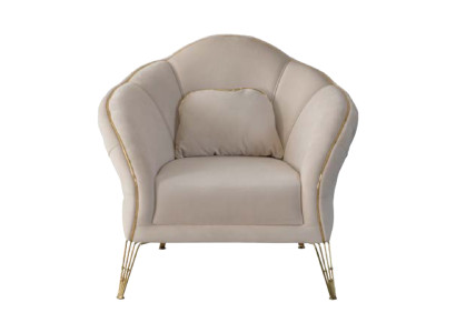 Chesterfield Design Beige Sofa Sessel Polster Couch Couchen 1 Sitzer Neu