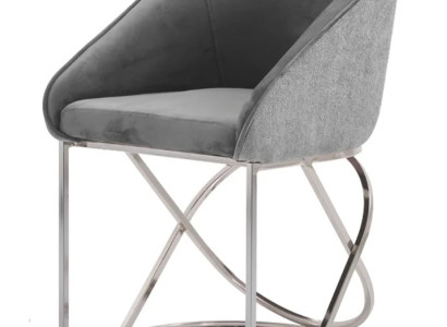 Essgruppen Esstischstühle Luxus 6x Stühle Textil Farbe Grau Modernes Möbel Neu