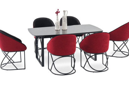 Komplett Set Esstisch 6x Stühle Esszimmer Set Ess Gruppe Tisch Tische 7tlg