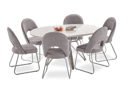 Luxus Esszimmer Set Esstisch mit 6x Stühle Neu Komplett Modern Möbel 7tlg.