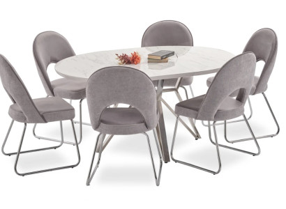 Luxus Esszimmer Set Esstisch mit 6x Stühle Neu Komplett Modern Möbel 7tlg.