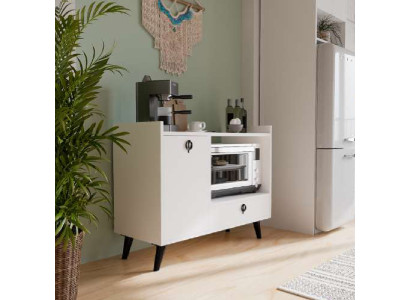 Esszimmer Schrank Kaffeeschrank Modern Design Weiß Farbe Rechteckig