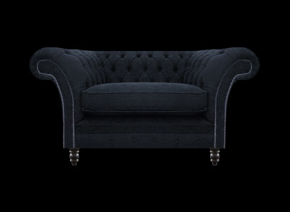 Wohnzimmer Blau Designer Sessel Chesterfield Polstersessel Einrichtung