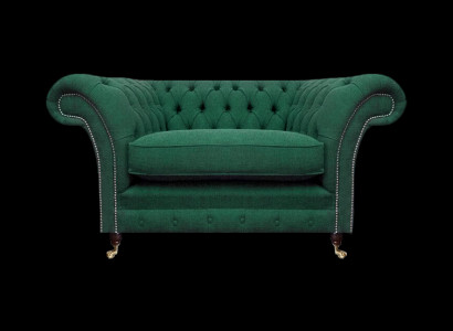 Sessel Chesterfield Couch Wohnzimmer Möbel Textil Stoff Einrichtung Polstermöbel