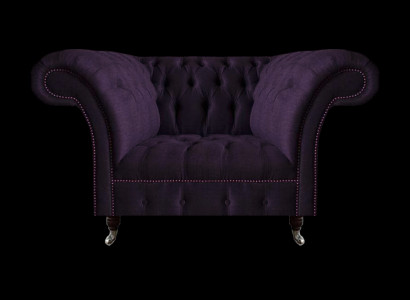 Polstermöbel Luxus Sessel Polstersitz Wohnzimmer Couch Lila Möbel Chesterfield