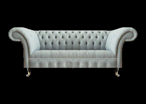 Hellgraue Chesterfield Polstermöbel Wohnzimmer 3-Sitzer Couch Edle Möbel