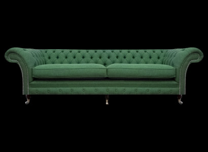 Chesterfield Grüner Zweisitzer Wohnzimmer Luxuriöser Zweisitzer Möbel