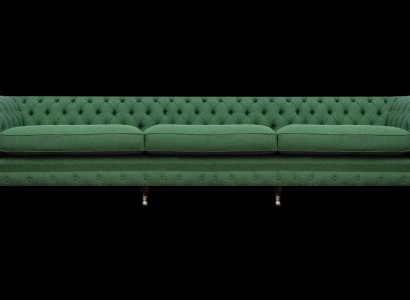 Chesterfield Dunkelgrüne Couch Moderner Polster 3-Sitzer Luxus Möbel