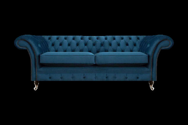 Blaue Wohnzimmer Chesterfield Sitzmöbel Luxus Couchen Designer 2-Sitzer