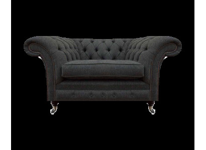 Luxus Chesterfield Sessel Wohnzimmer 1-Sitzer Stoff Wohnzimmer Möbel