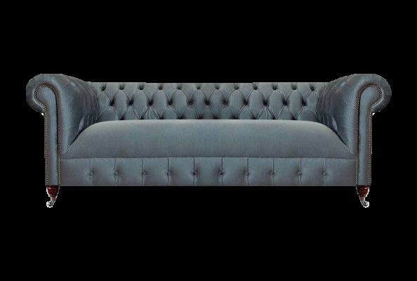Graues Chesterfield Wohnzimmer Sofa Moderner Dreisitzer Sitzmöbel Couch