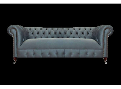 Graues Chesterfield Wohnzimmer Sofa Moderner Dreisitzer Sitzmöbel Couch