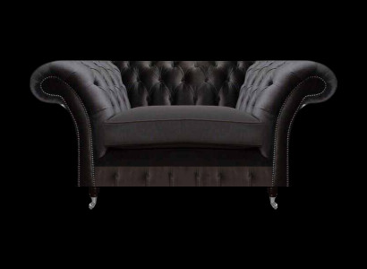 Chesterfield Schwarzer Polstersessel Luxus Sitzmöbel Moderner 1-Sitzer
