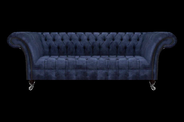 Dunkelblaues Chesterfield Sofa Sitzmöbel Polstercouchen Textil Möbel