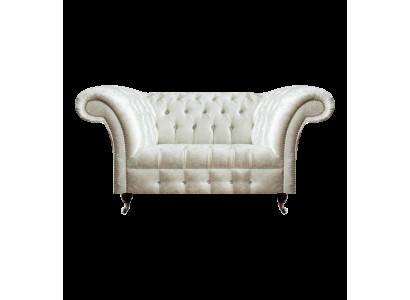 Chesterfield Wohnzimmer Couch Designer Weißes Zweisitzer Sofa Sitzmöbel