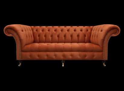 Braune Chesterfield Sitzcouch Modernes 3-Sitzer Sofa Luxus Sitzmöbel