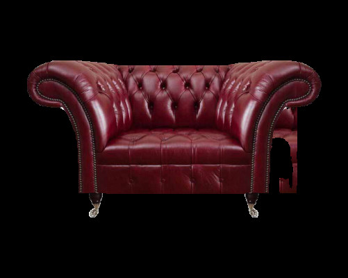 Chesterfield Roter Wohnzimmer Sessel Designer Leder Einsitzer 1-Sitzer