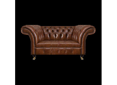 Ledercouch Chesterfield Braunes Sofa Wohnzimmer Designer Ledermöbel