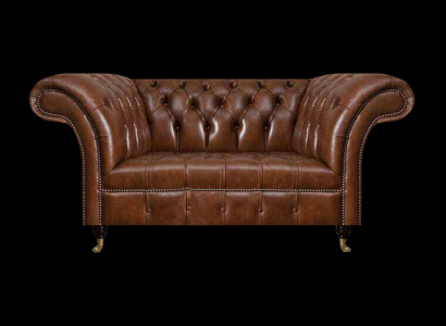 Ledercouch Chesterfield Braunes Sofa Wohnzimmer Designer Ledermöbel