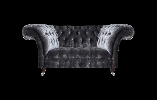 Chesterfield Samtsofa Designer Zweisitzer Textilcouchen Polstersofas