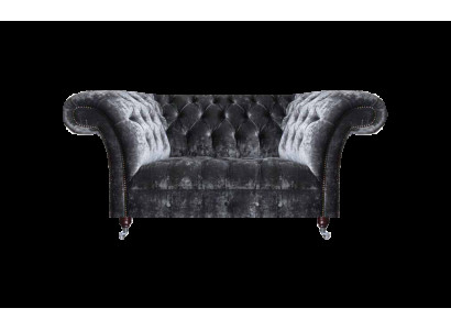Chesterfield Samtsofa Designer Zweisitzer Textilcouchen Polstersofas