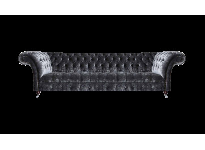Luxuriöser Chesterfield Viersitzer Designer Einrichtungs Textil Sofa