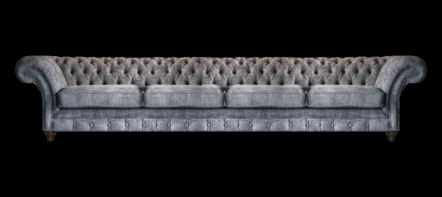 Elegantes Chesterfield Sofa Wohnzimmer Viersitzer Designer 4-Sitzer Neu