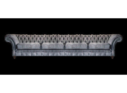 Elegantes Chesterfield Sofa Wohnzimmer Viersitzer Designer 4-Sitzer Neu