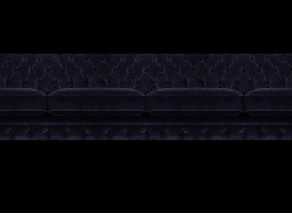 Chesterfield Dunkelblaue 4-Sitzer Couch Wohnzimmer Polster Sitzmöbel